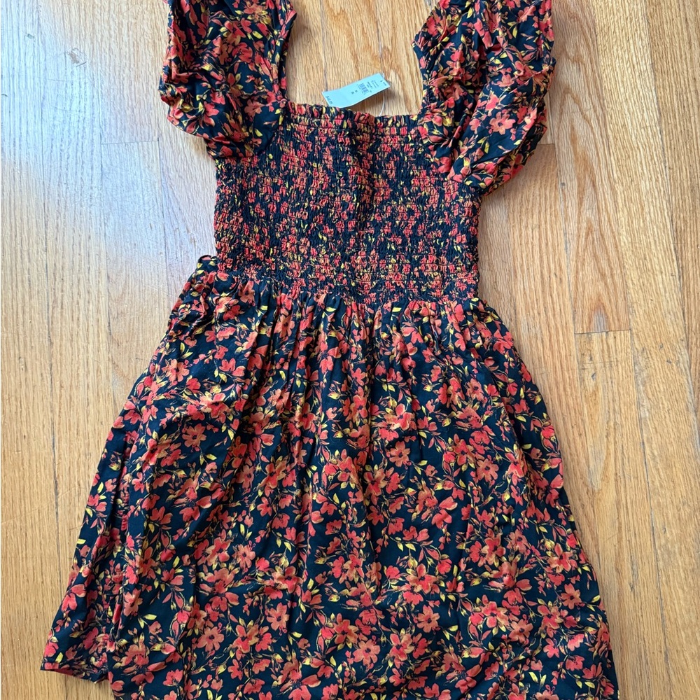 GAP Kids Dress with Red Floral Design